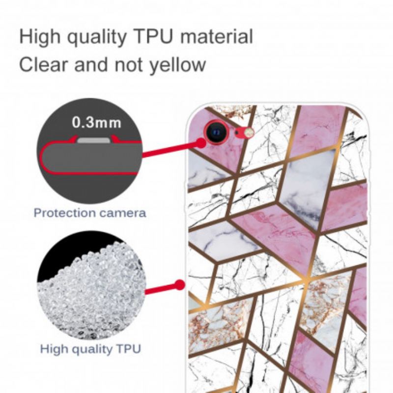 Tok iPhone SE 3 / SE 2 / 8 / 7 Geometrikus Márvány