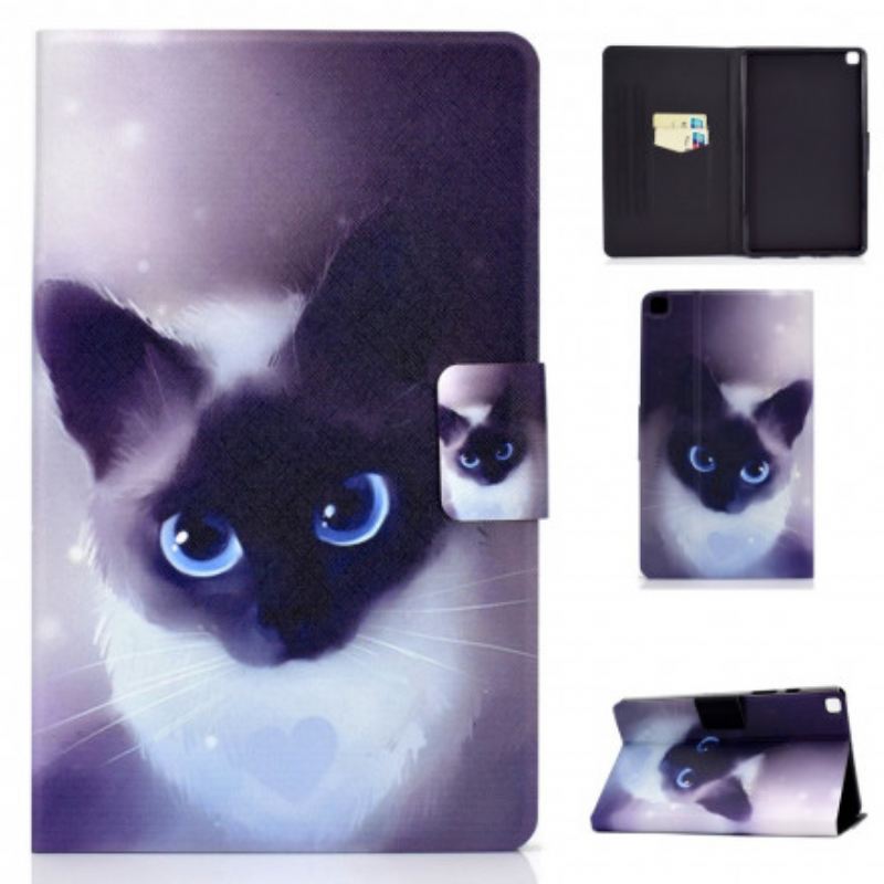 Kinyitható Tokok Samsung Galaxy Tab A7 (2020) Blue Eyes Cat