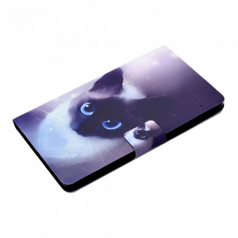 Kinyitható Tokok Samsung Galaxy Tab A7 (2020) Blue Eyes Cat