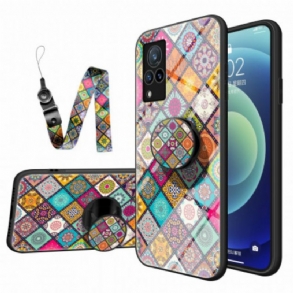 Tok Vivo V21 5G Patchwork Mágneses Tartó