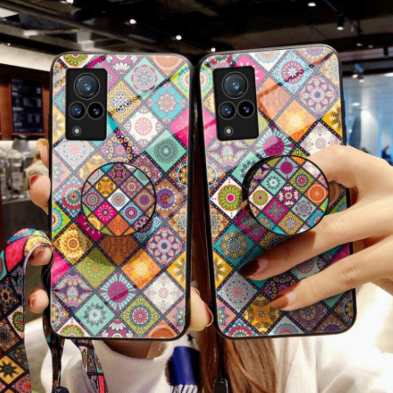 Tok Vivo V21 5G Patchwork Mágneses Tartó