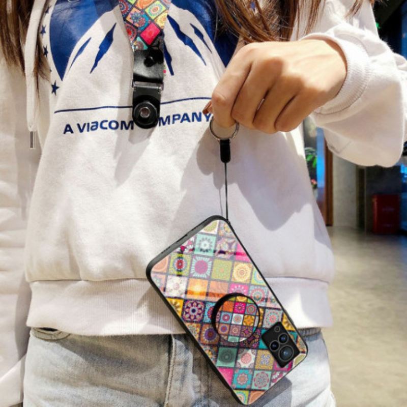 Tok Vivo V21 5G Patchwork Mágneses Tartó