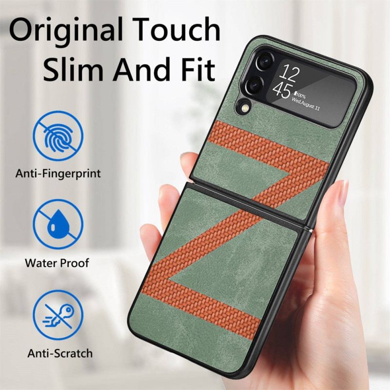 Fliptok Samsung Galaxy Z Flip 4 Bőrtok Stílusú Bőr Z Design