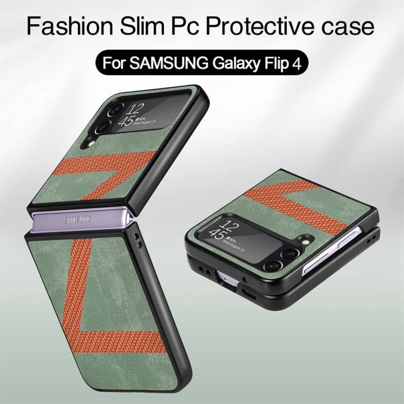 Fliptok Samsung Galaxy Z Flip 4 Bőrtok Stílusú Bőr Z Design