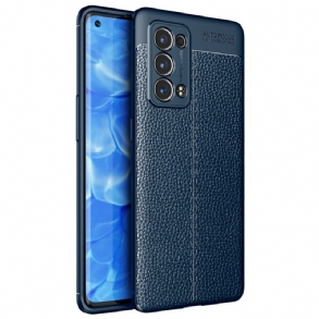 Tok Oppo Reno 6 Pro 5G Litchi Dupla Vonalú Bőr