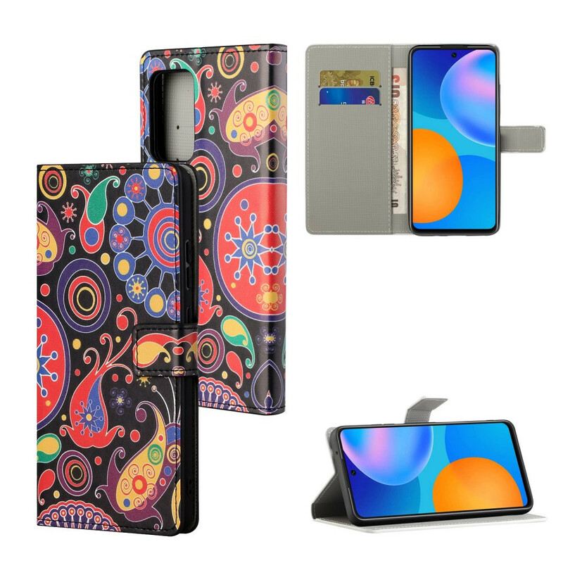 Fliptok / Bőrtok Xiaomi Redmi Note 10 5G Galaxy Design