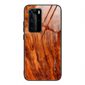 Telefontok Huawei P40 Pro Fa Design Edzett Üveg