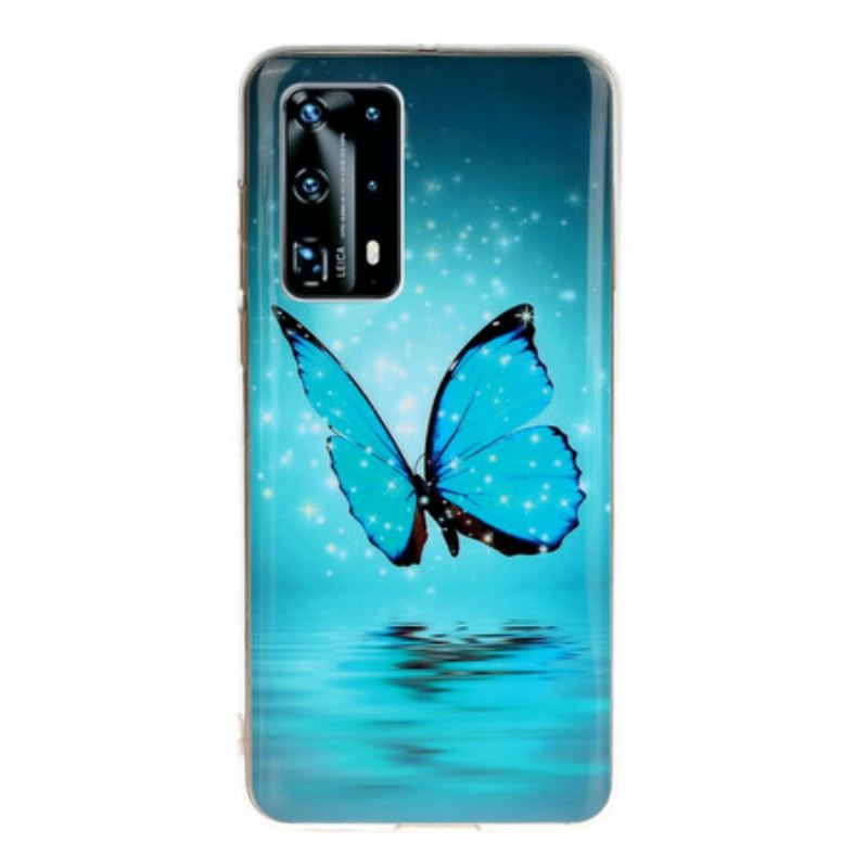 Tok Huawei P40 Pro Fluoreszkáló Kék Pillangó