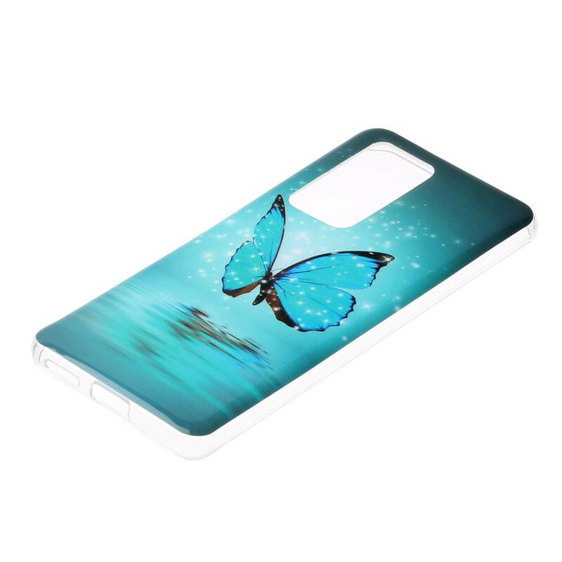 Tok Huawei P40 Pro Fluoreszkáló Kék Pillangó