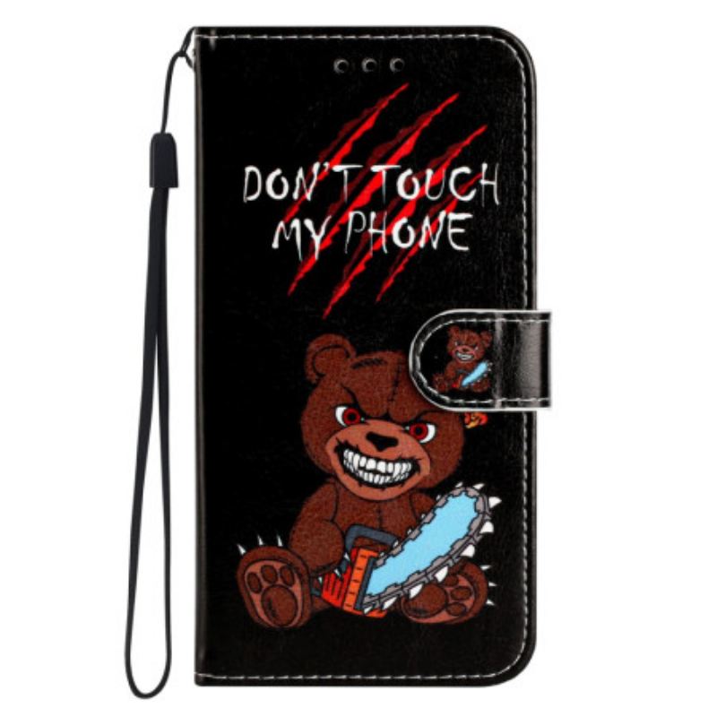 Fliptok / Bőrtok Xiaomi Redmi A1 szíjjal Furious Thong Bear