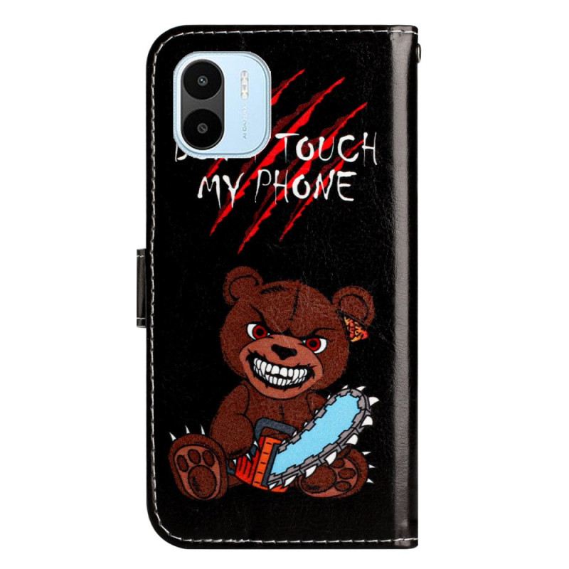 Fliptok / Bőrtok Xiaomi Redmi A1 szíjjal Furious Thong Bear