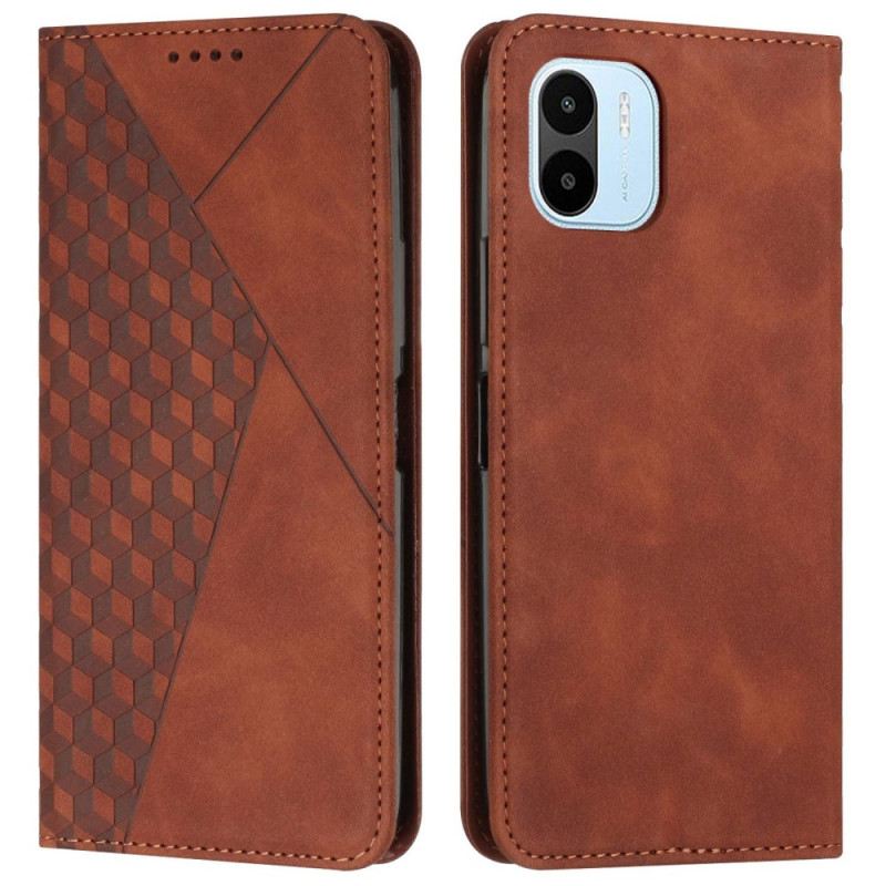 Fliptok Xiaomi Redmi A1 Bőrtok Cubic Style Skin-touch