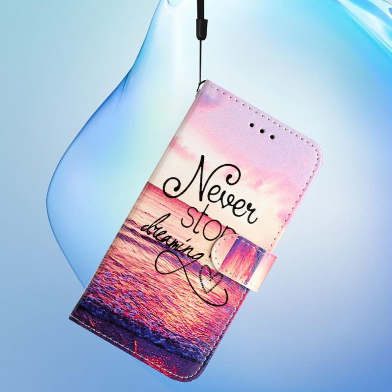 Kinyitható Tokok Xiaomi Redmi A1 szíjjal Never Stop Dreaming Strappy