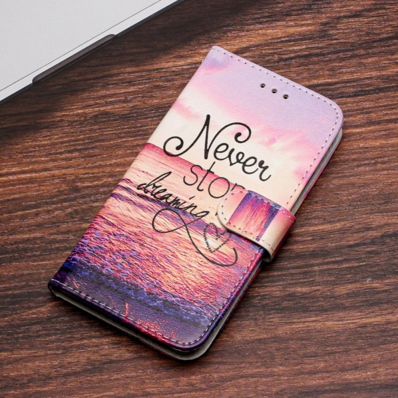 Kinyitható Tokok Xiaomi Redmi A1 szíjjal Never Stop Dreaming Strappy