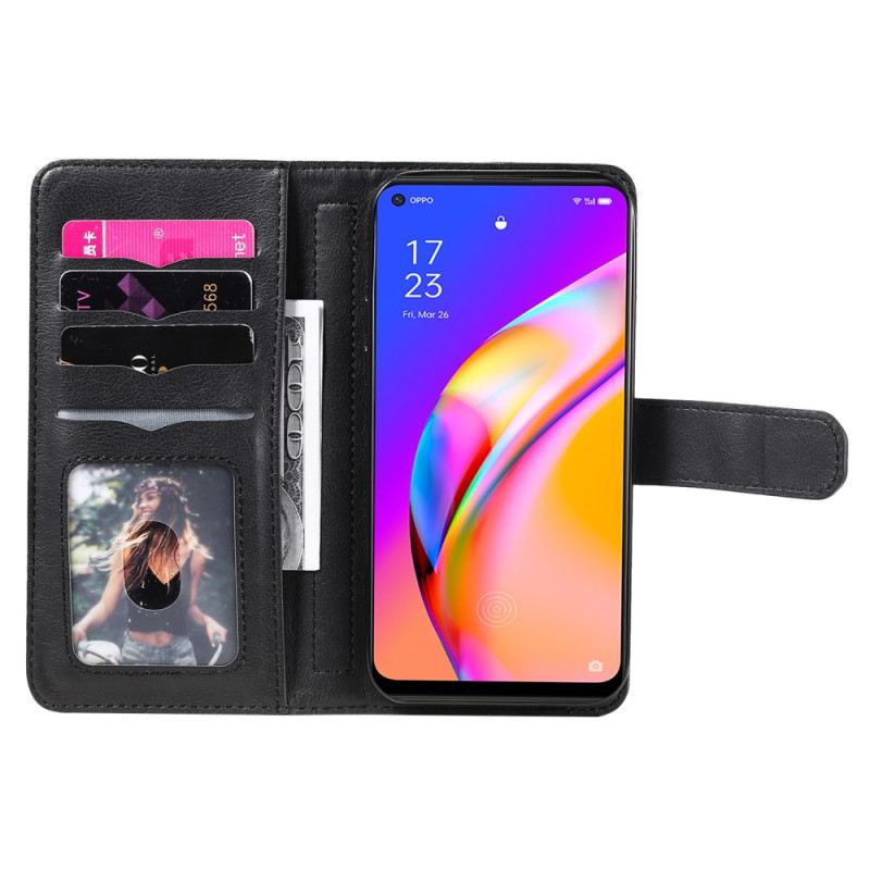 Fliptok / Bőrtok Oppo A94 5G Műbőr Kártyatartó