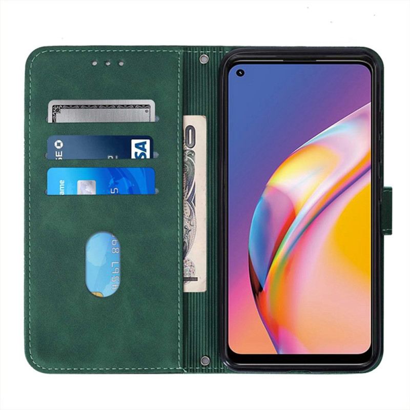 Fliptok / Bőrtok Oppo A94 5G Műbőr Pánttal