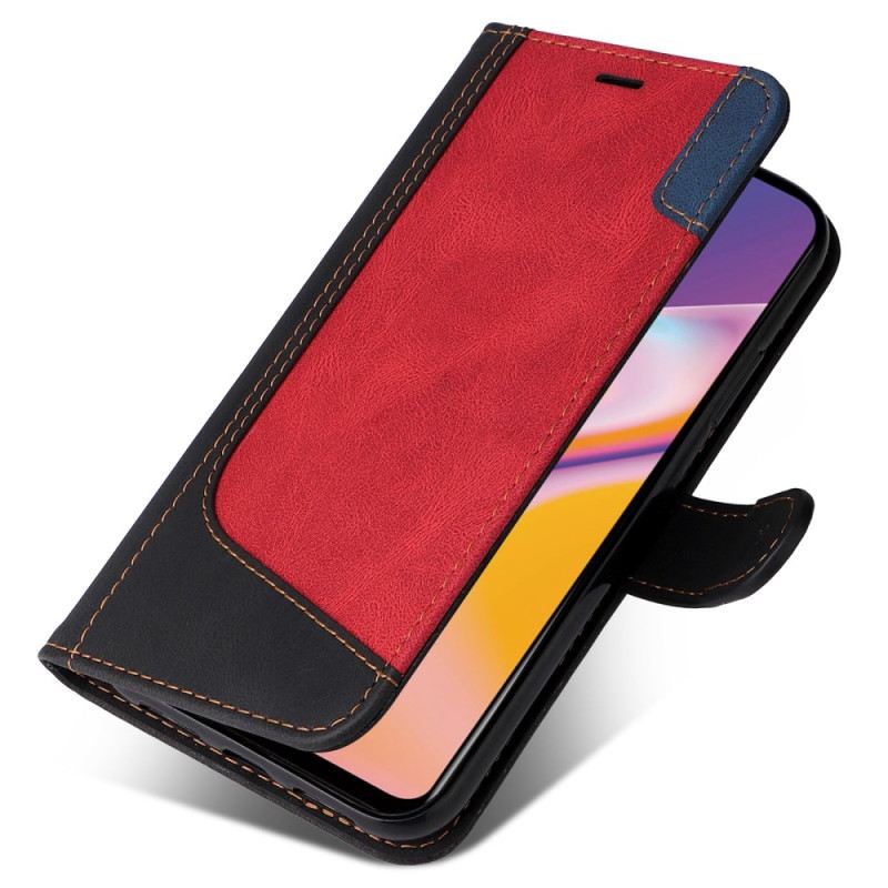 Fliptok / Bőrtok Oppo A94 5G Tricolor Zsinórral