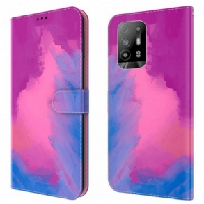 Fliptok / Bőrtok Oppo A94 5G Vízfestmény