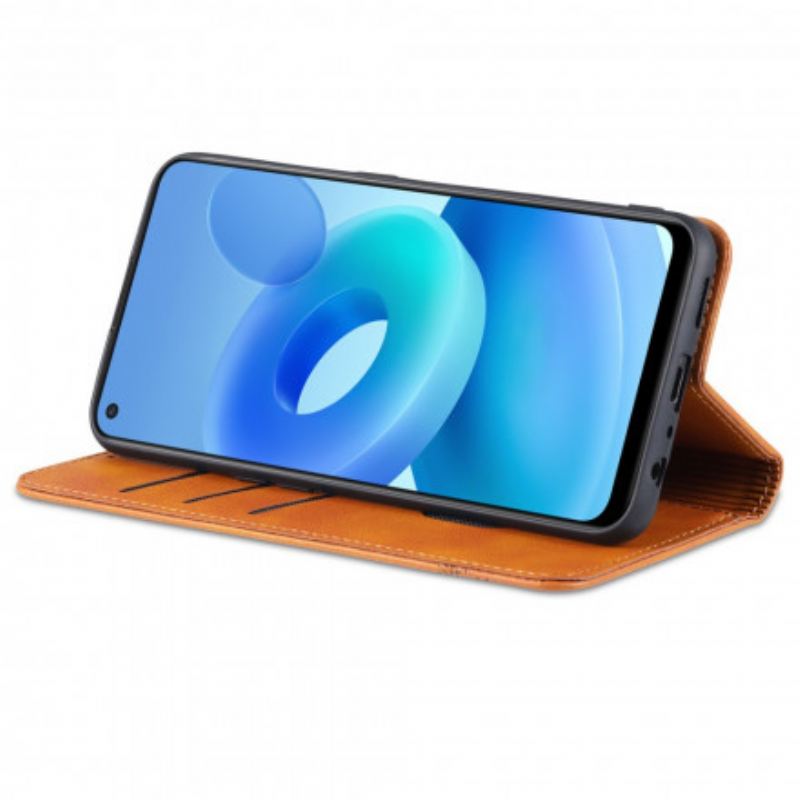 Fliptok Oppo A94 5G Bőrtok Azns Bőrformázó