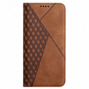 Fliptok Oppo A94 5G Bőrtok Cubic Style Skin-touch