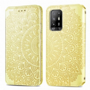 Fliptok Oppo A94 5G Bőrtok Mandala