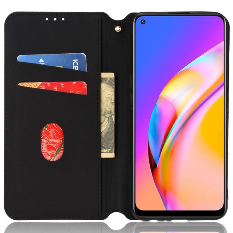 Fliptok Oppo A94 5G Bőrtok Műbőrben