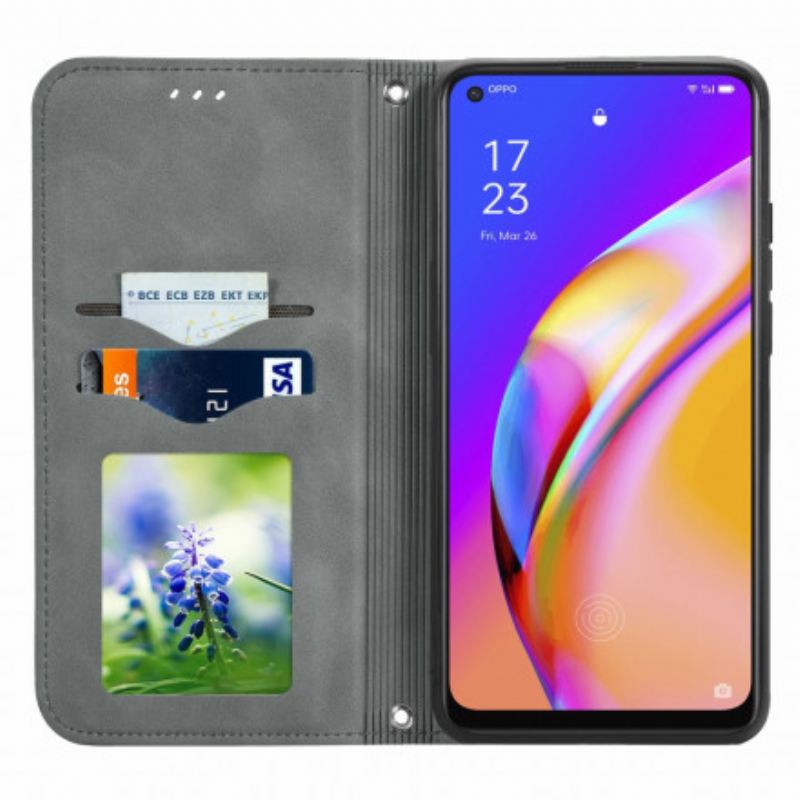 Fliptok Oppo A94 5G Bőrtok Skin Touch