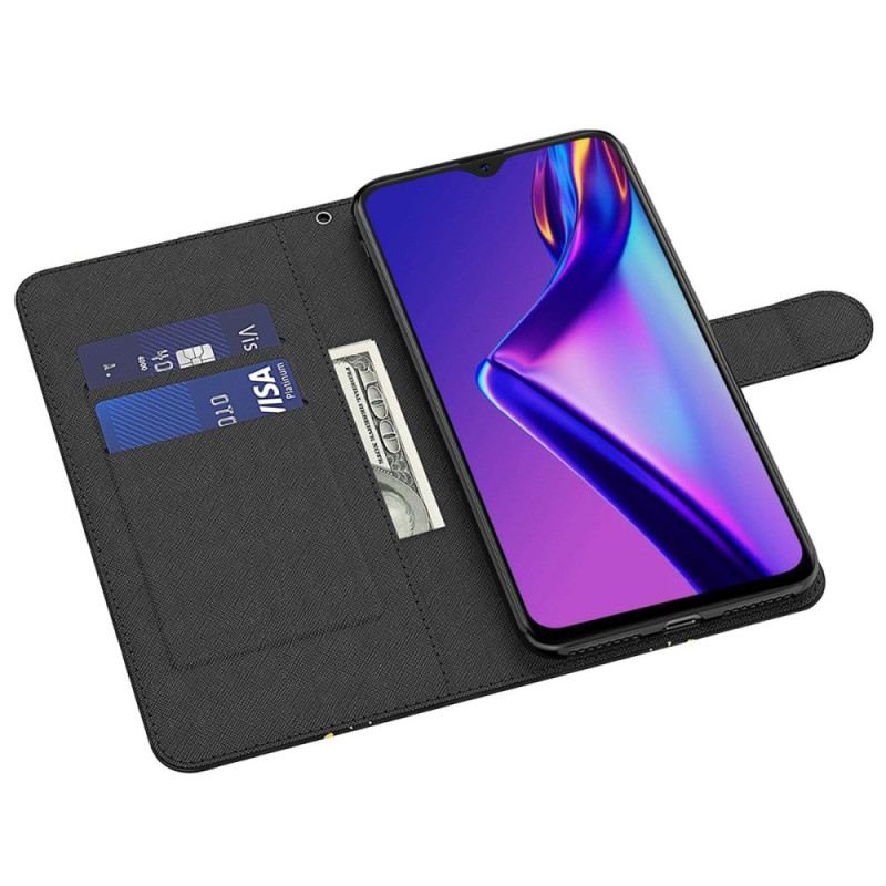 Fliptok Oppo A94 5G Pillangó Zsinórral