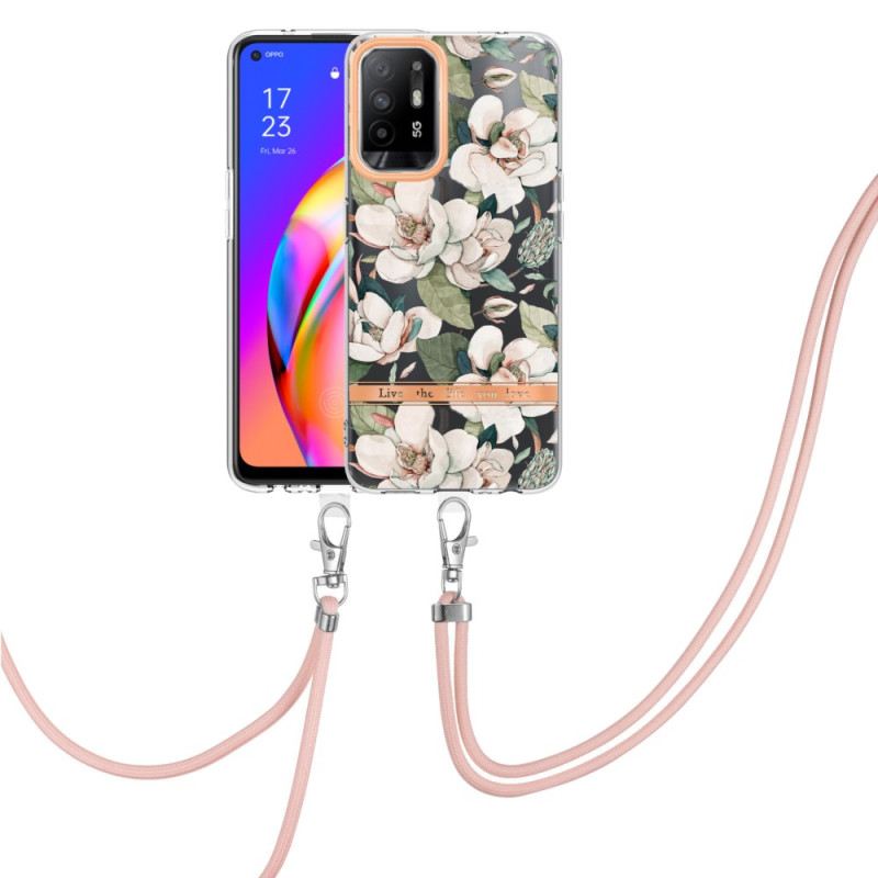 Tok Oppo A94 5G Láncokat Virágzsinórral