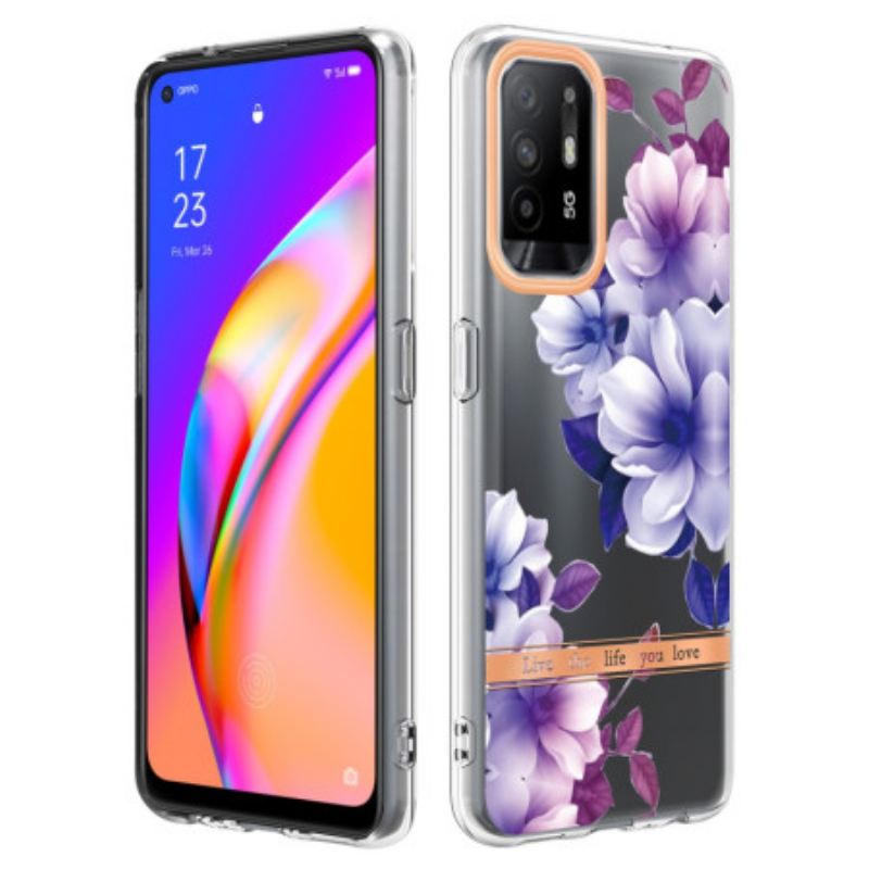 Tok Oppo A94 5G Lila Virágok