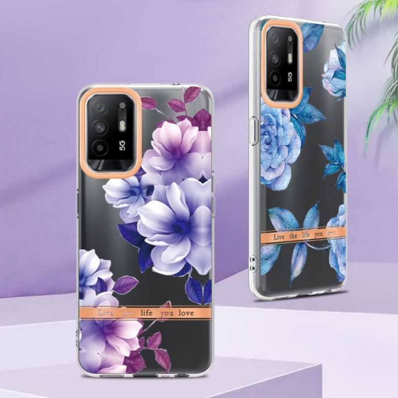 Tok Oppo A94 5G Lila Virágok