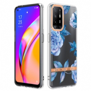 Tok Oppo A94 5G Pünkösdi Rózsa Virágok Varrat Nélküli