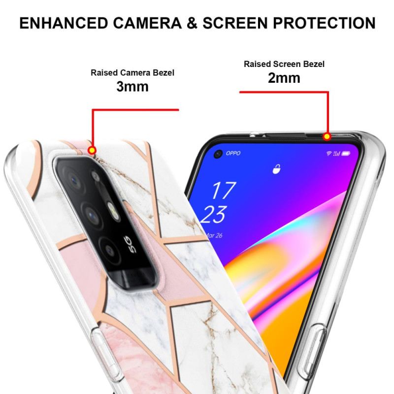 Tok Oppo A94 5G Ragyogó Geometriai Márvány