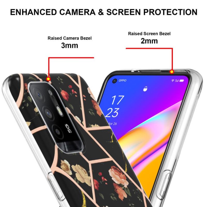 Tok Oppo A94 5G Színes Geometriai Márvány