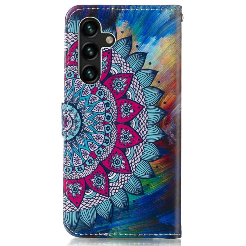 Bőrtok Samsung Galaxy S24 Fe Mandala Minta