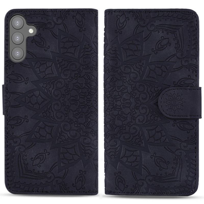 Fliptok / Bőrtok Samsung Galaxy S23 Plus 5G szíjjal Stílusos Strappy Mandala