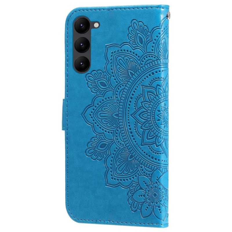 Fliptok Samsung Galaxy S23 Plus 5G szíjjal Pántos Mandala