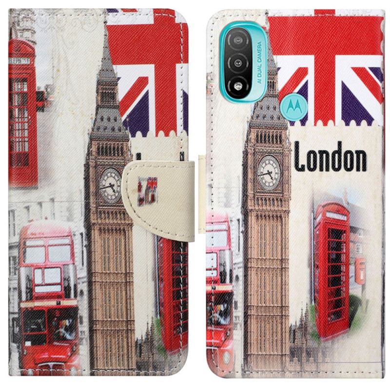 Fliptok / Bőrtok Moto G71 5G Londoni Élet