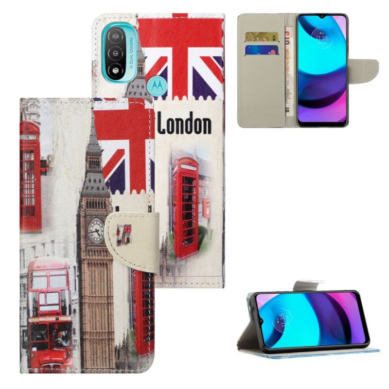 Fliptok / Bőrtok Moto G71 5G Londoni Élet