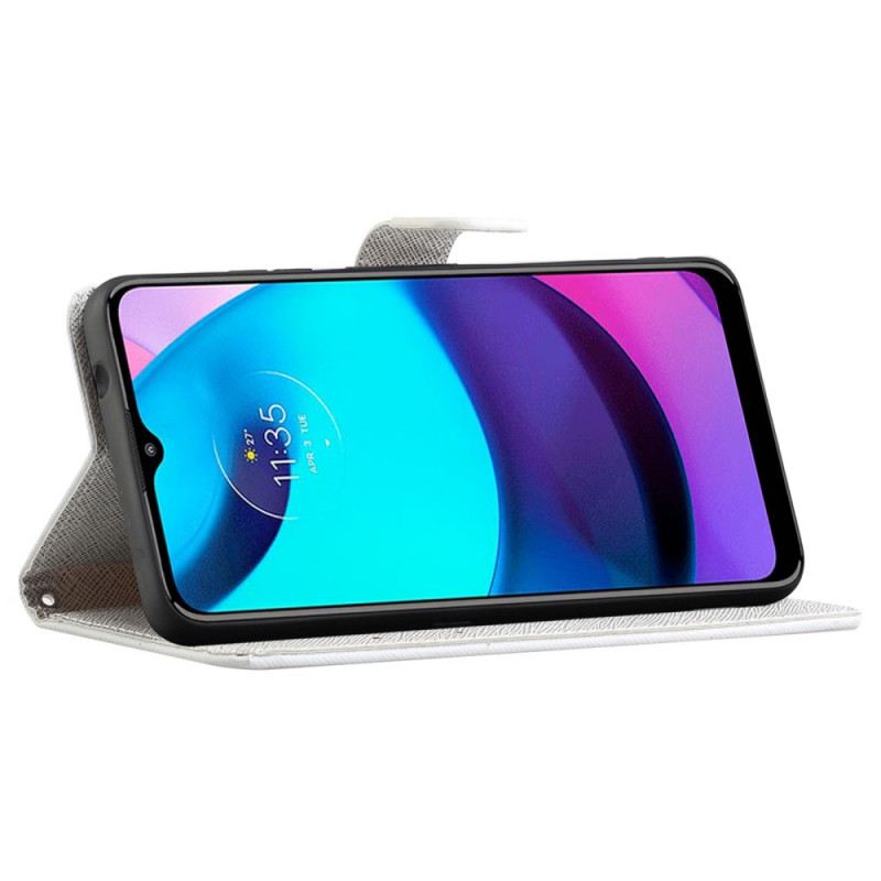 Fliptok / Bőrtok Moto G71 5G szíjjal Funky Macskák Szíjjal