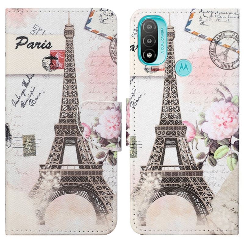 Fliptok Moto G71 5G Retro Eiffel-torony