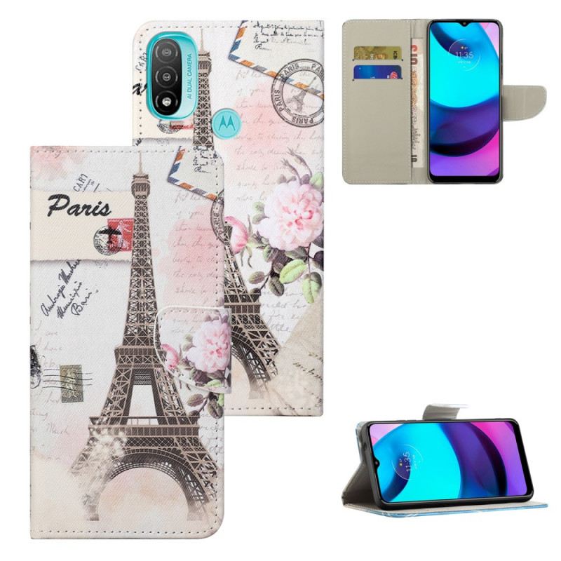 Fliptok Moto G71 5G Retro Eiffel-torony