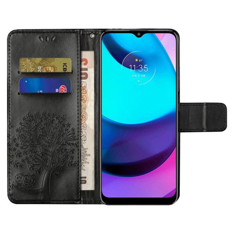 Kinyitható Tokok Moto G71 5G szíjjal Tangafa És Baglyok