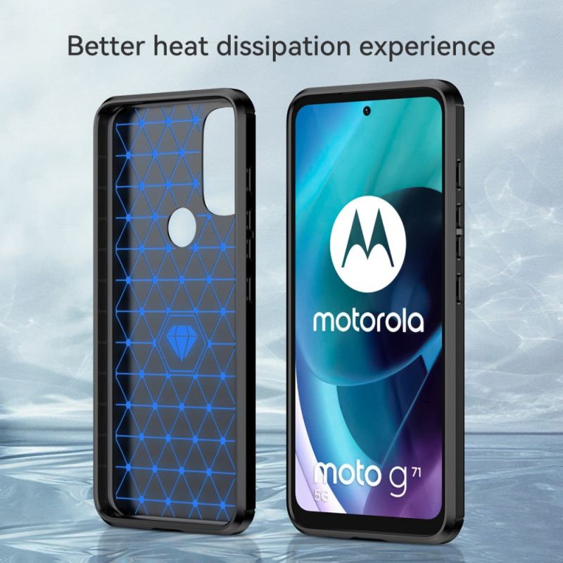 Telefontok Moto G71 5G Csiszolt Szénszálas