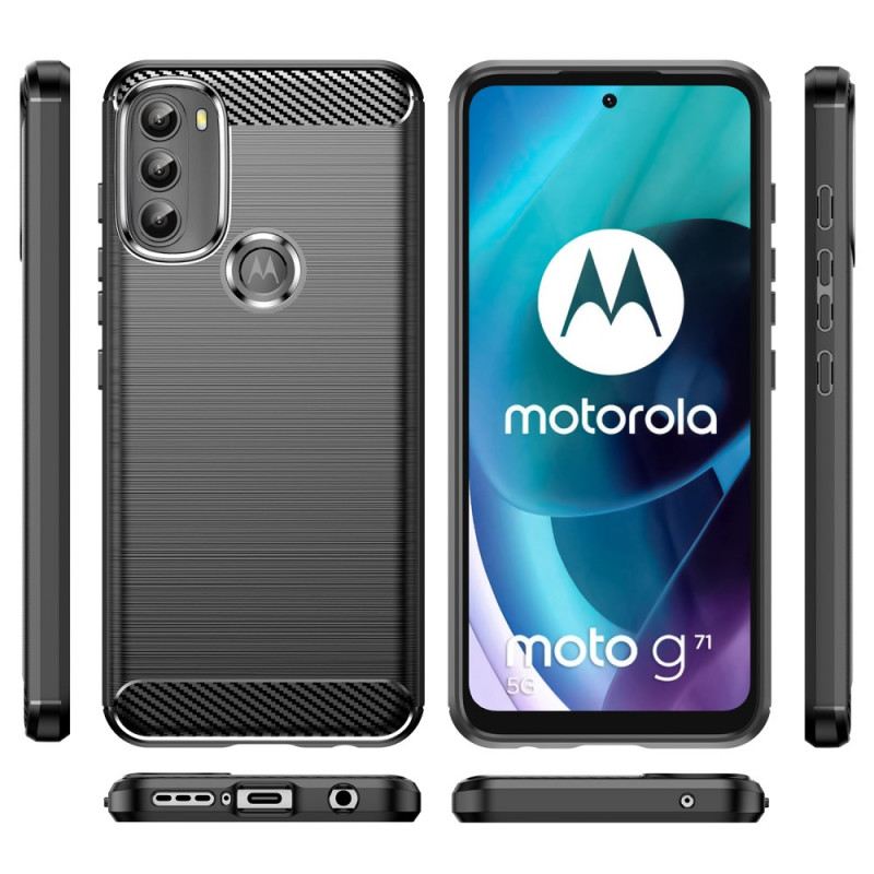 Telefontok Moto G71 5G Csiszolt Szénszálas