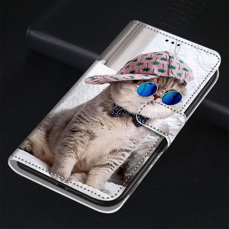 Fliptok / Bőrtok Sony Xperia 5 IV szíjjal Yo Cat Szíjjal