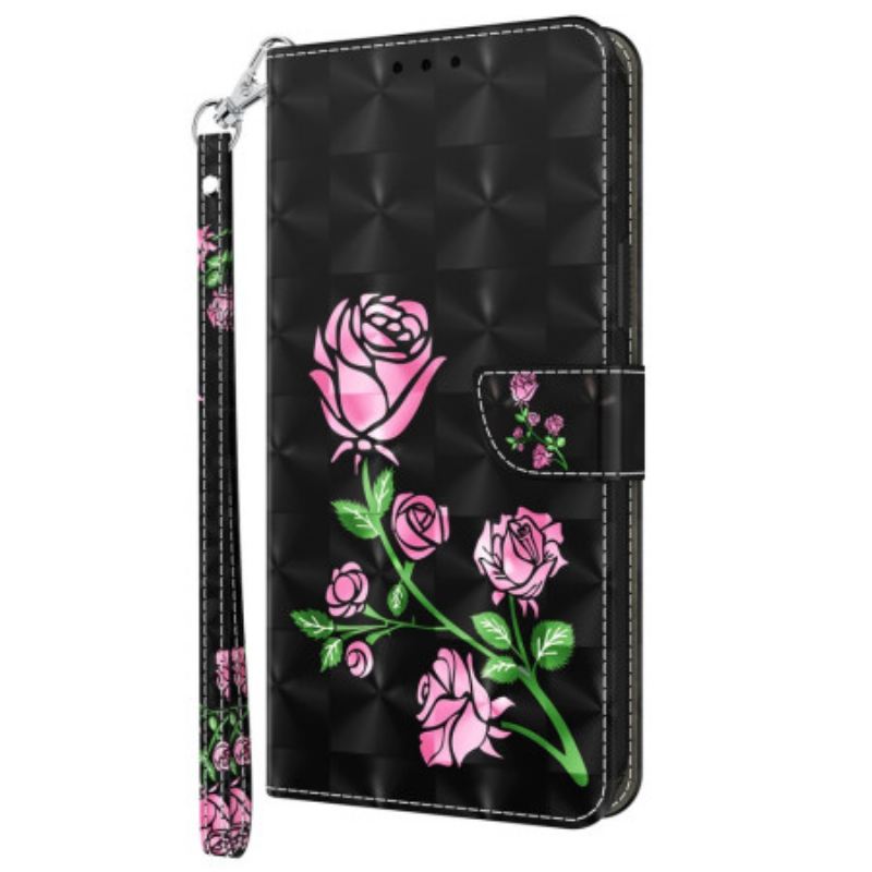 Kinyitható Tokok Sony Xperia 5 IV szíjjal Strap Roses