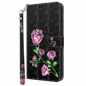 Kinyitható Tokok Sony Xperia 5 IV szíjjal Strap Roses