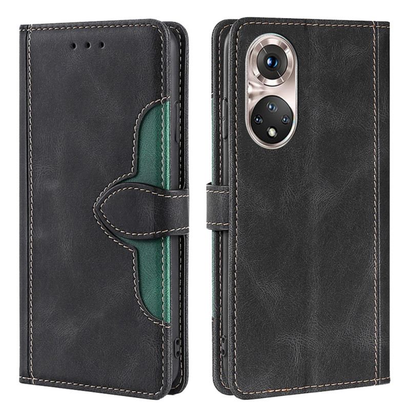 Fliptok / Bőrtok Honor 50 Pro Pro Faux Leather Bicolor Stílusos