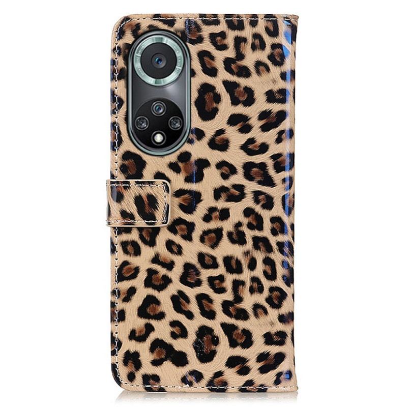 Fliptok / Bőrtok Honor 50 Pro Pro Simple Leopard